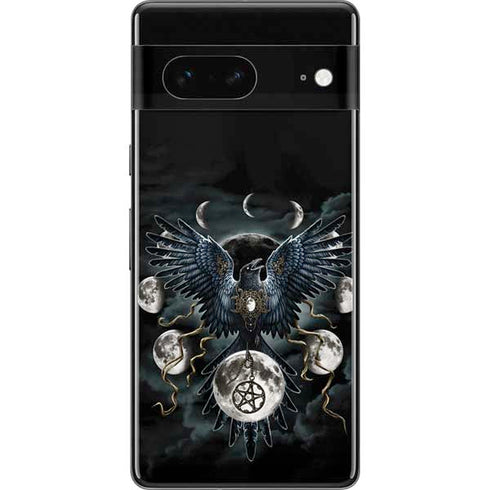 Crow and Moon Phases by Sarah Richter Pixel Skins